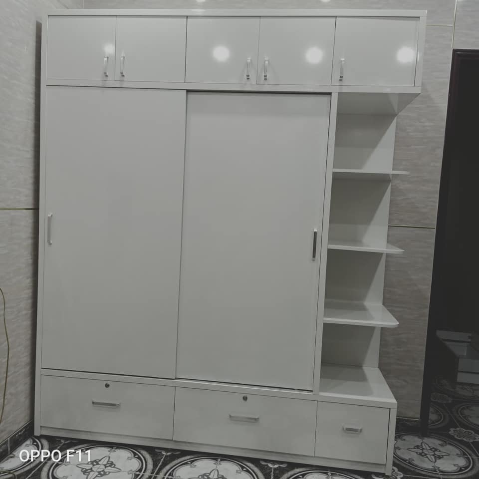Tủ Quần Áo Cánh Trượt Gỗ Công Nghiệp - MẪU 01
